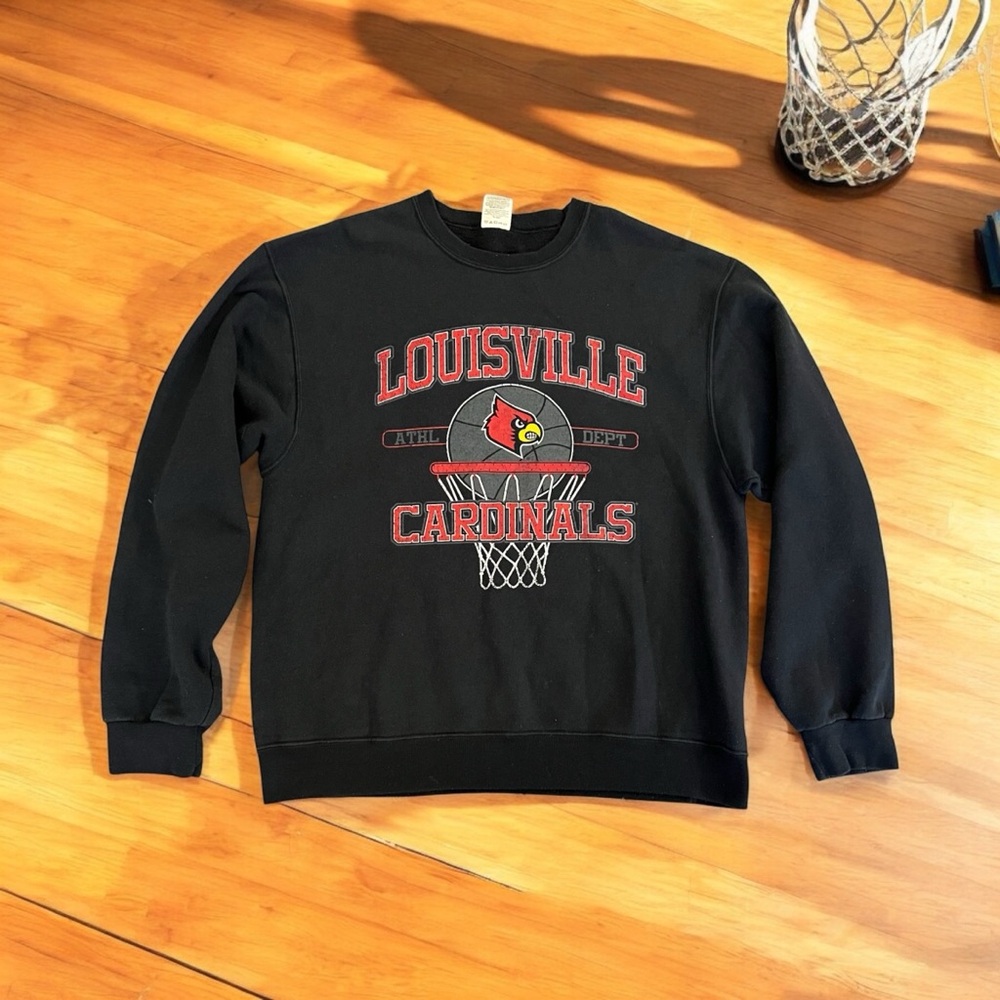 Jerzees NuBlend Louisville Cardinals Athl. Dept. Basketball Crewneck Sweatshirt